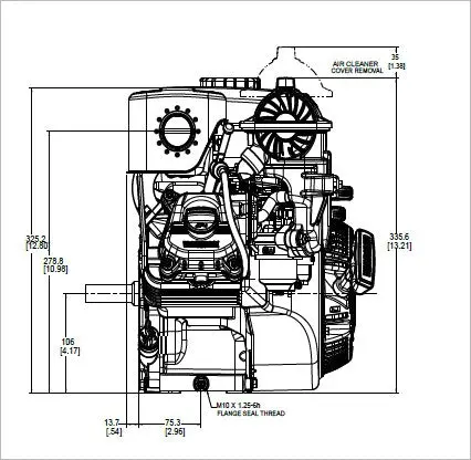 Briggs & Stratton 10V337-0022-F1 Vanguard 5 Hp 169Cc Horizontal Shaft Engine 1