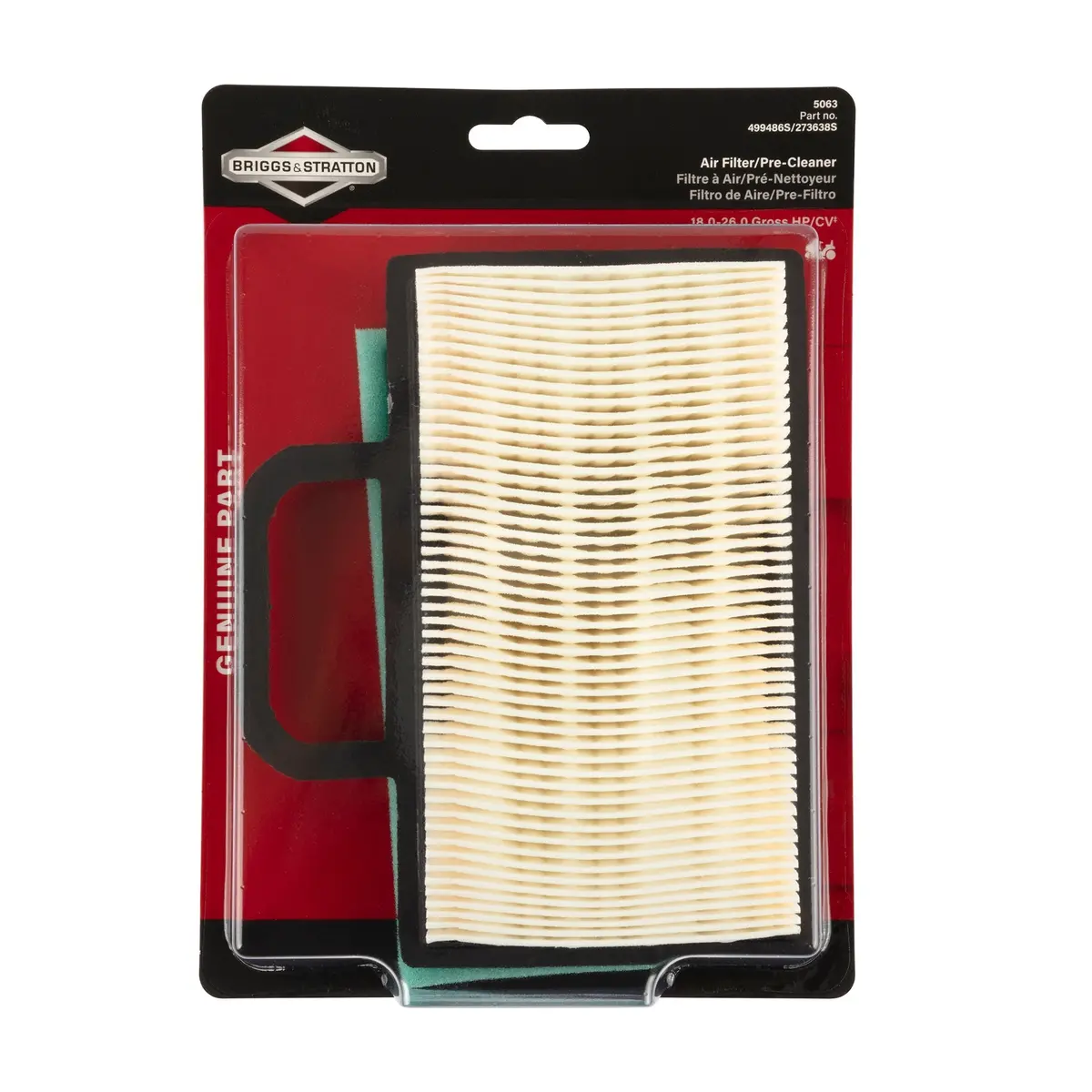 Briggs & Stratton 5063K Air Cleaner Cartridge Filter 1