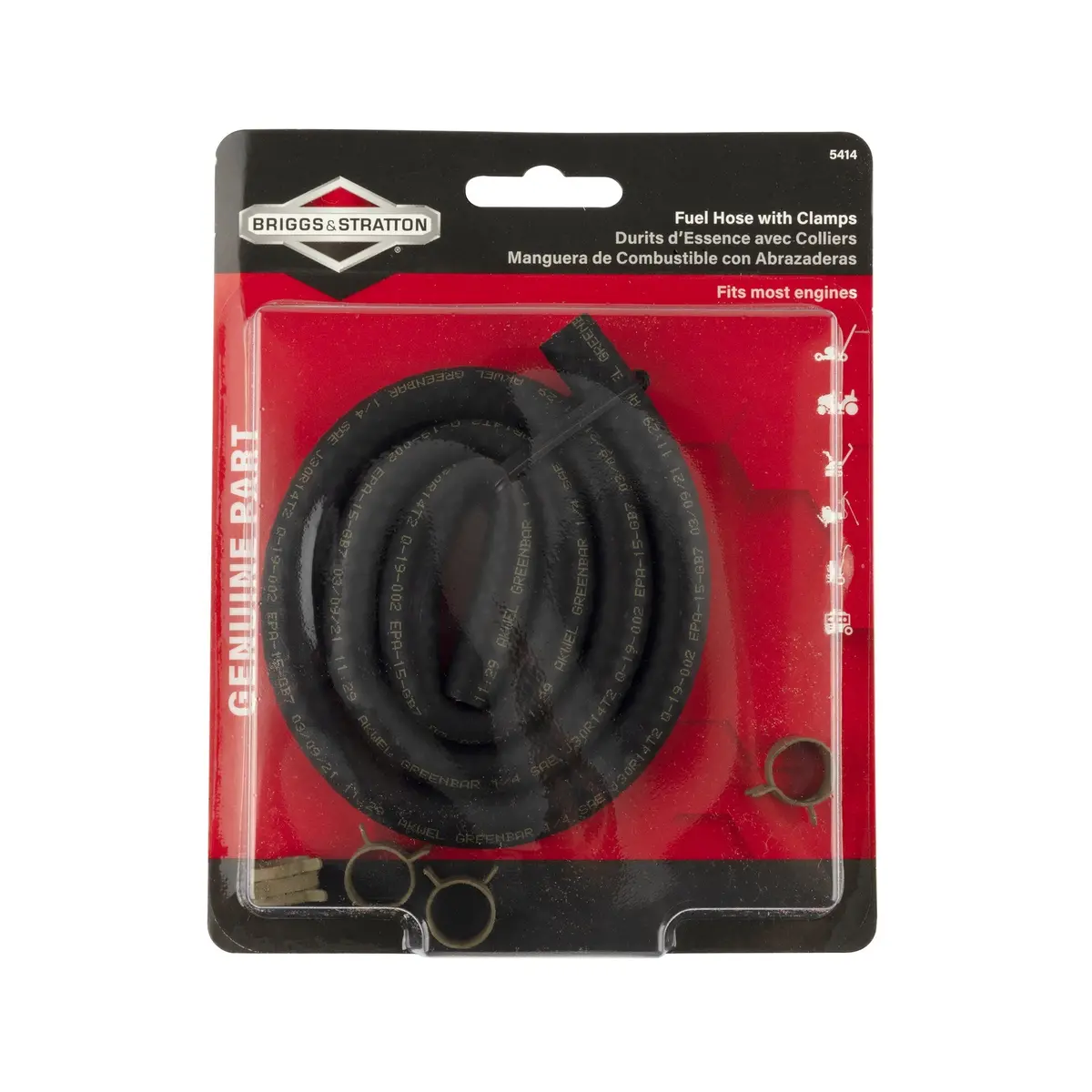 Briggs & Stratton 5414K Fuel Hose With Clamps 1