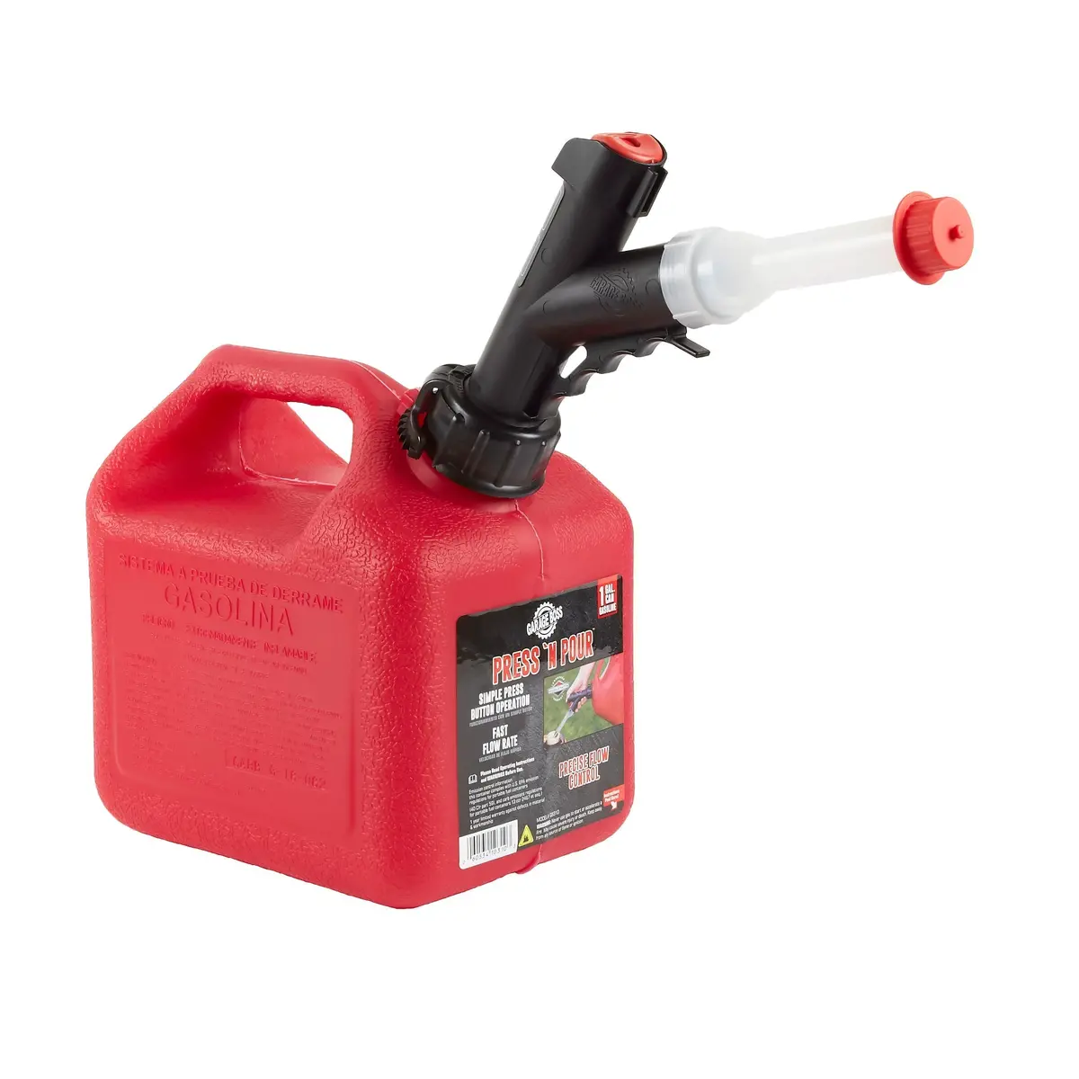 Briggs & Stratton Gb310 Garageboss Press 'N Pour Gas Can, 1+ Gallon 1