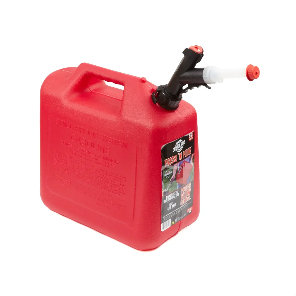 Briggs & Stratton Gb351 Garageboss Press 'N Pour Gas Can, 5 Gallon 1