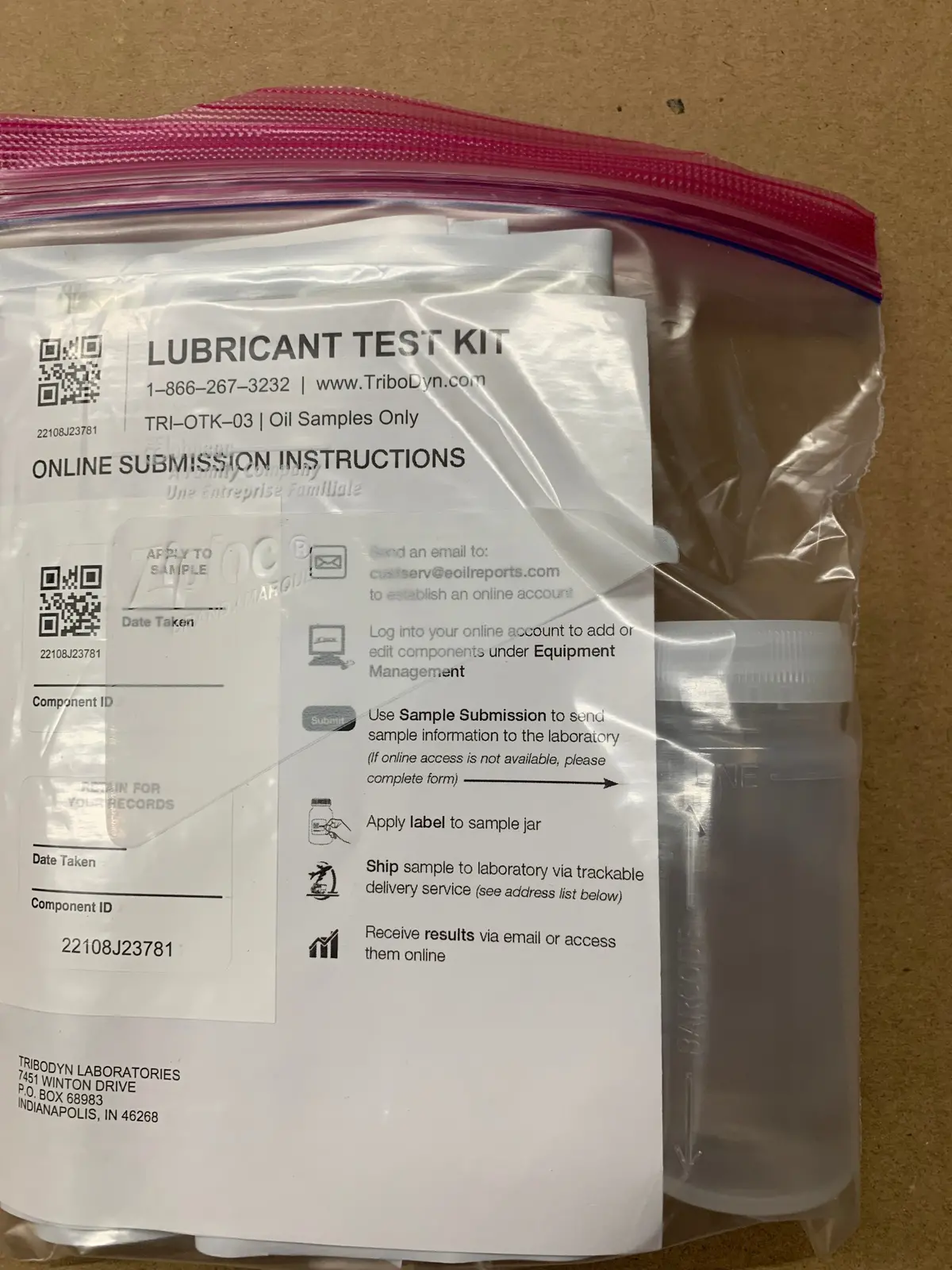 Tribodyn Oil Test Kit 1
