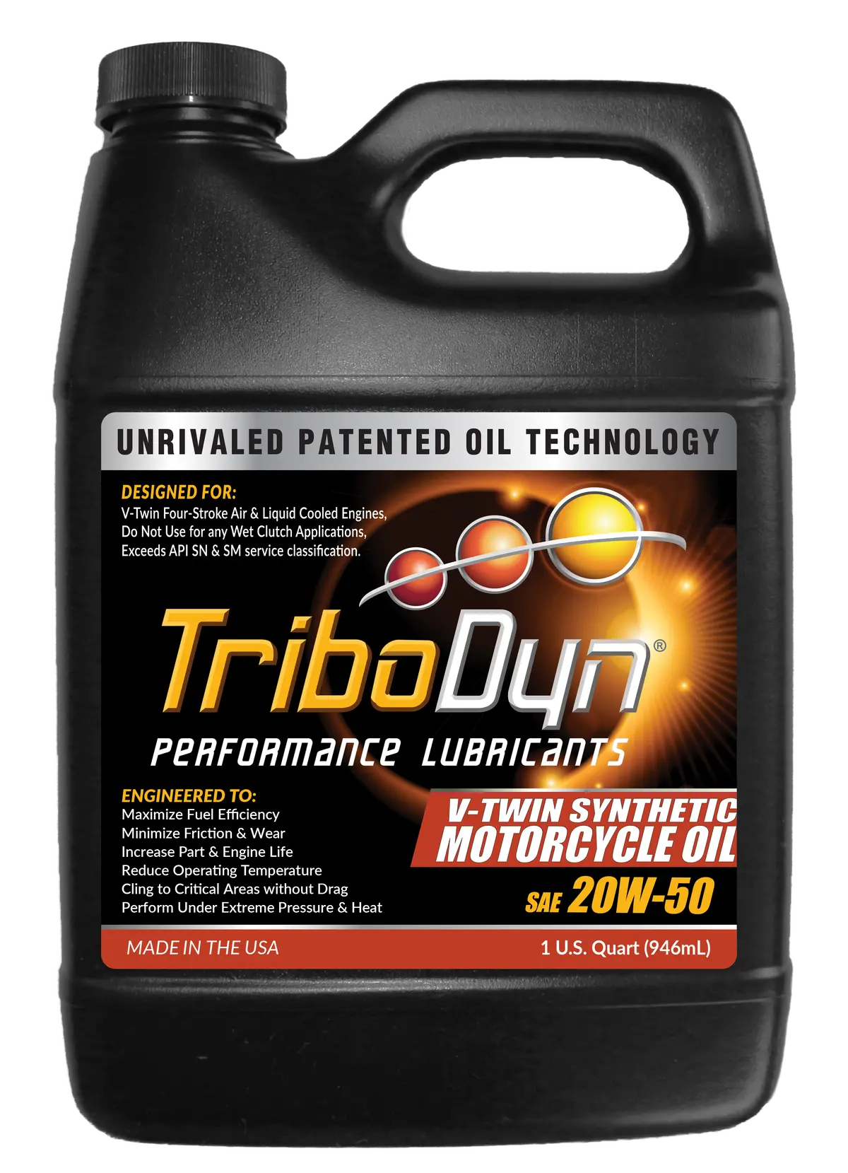 20W-50 V-Twin Synthetic Motorcycle Oil 2