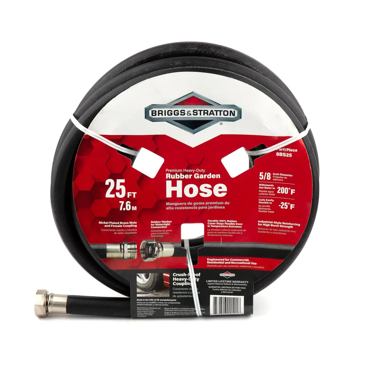 Briggs & Stratton 8Bs25 Heavy-Duty Rubber Garden Hose (25Ft) 1