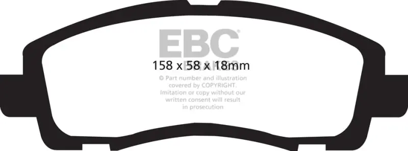 Ebc Extra Duty Front Brake Pads For 2005–2014 Honda Ridgeline 3.5L V6 1