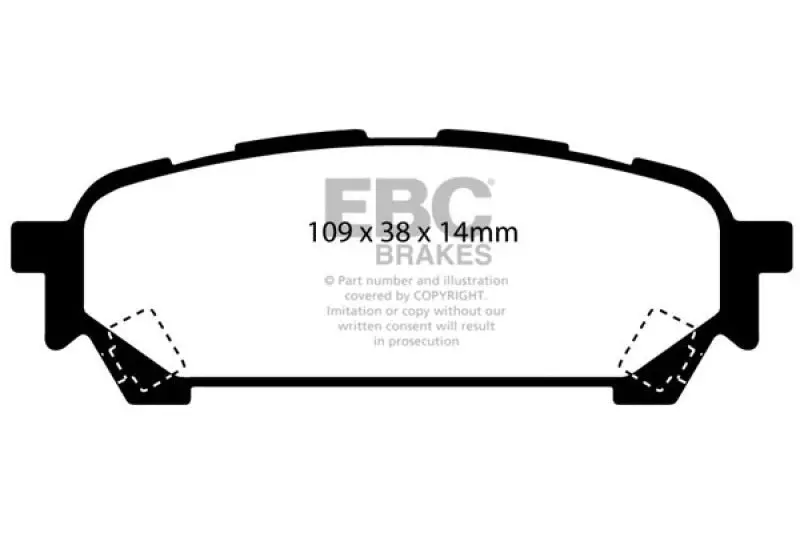 Ebc Bluestuff Rear Brake Pads For 2003–2005 Subaru Impreza Wrx 2.0L Turbo 1