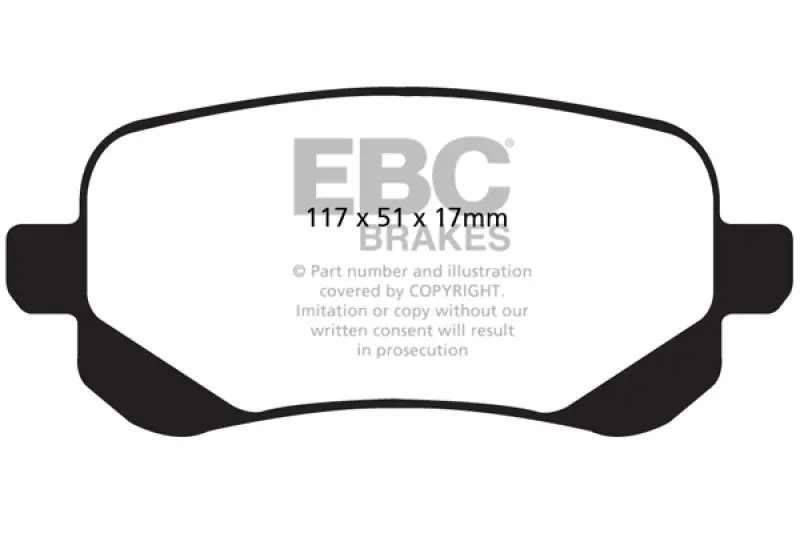 Ebc 08-11 Chrysler Town & Country 3.3 Yellowstuff Rear Brake Pads 1