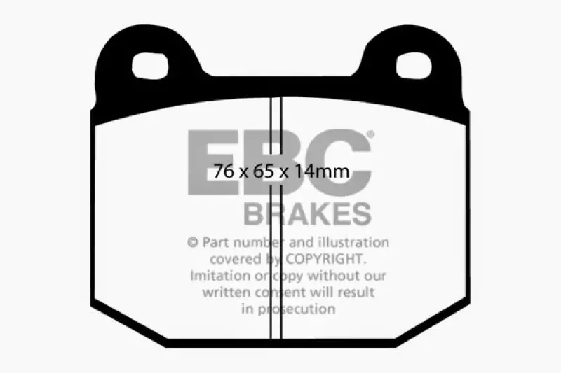 Ebc Yellowstuff Rear Brake Pads For 1999–2003 Mitsubishi Lancer Evolution 2.0L Turbo 1
