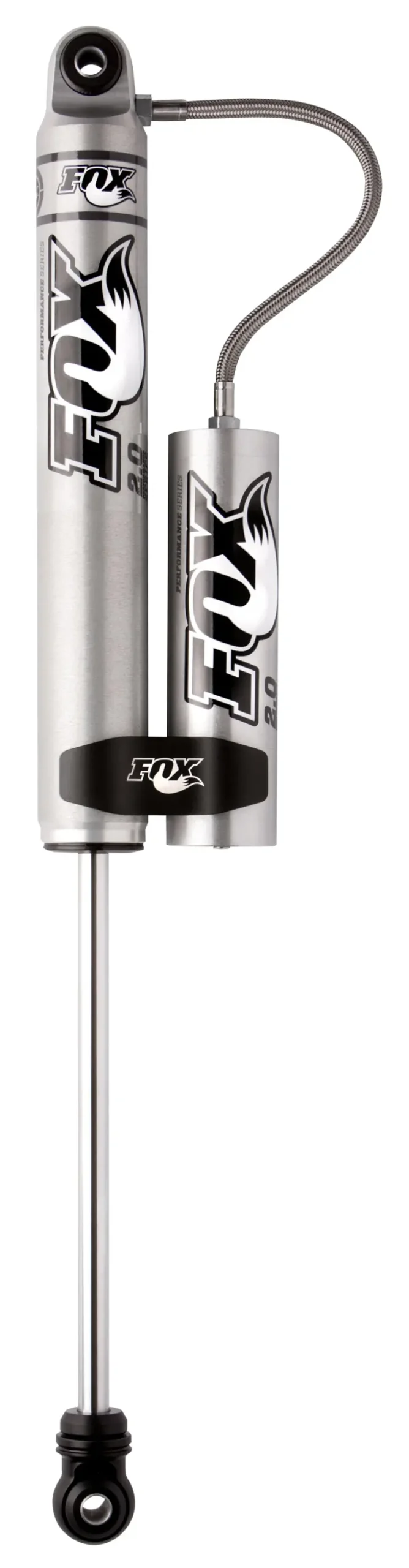 Fox 2.0 Performance Series Remote-Reservoir Shock – 6.5In Lift, Smooth Body Design, Eyelet Mounts (Black) 1