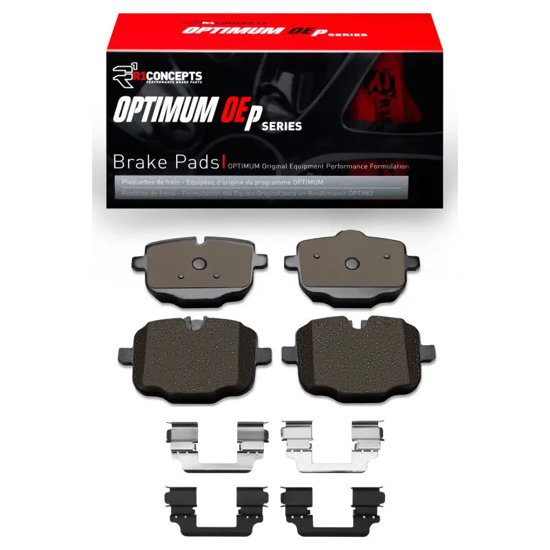 R1 Optimum Oe Brake Pad & Hardware Kit For 2011–2019 Bmw 640I Xdrive Gran Coupe – Rear Axle 1