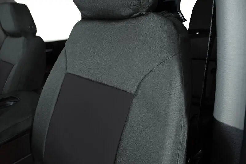 Covercraft Endura Custom Front Row Seat Covers For 2023–2024 Ford Super Duty – Charcoal/Black 1