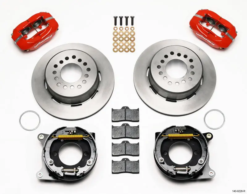 Wilwood Forged Dynalite Parking Brake Kit For 2005–2014 Mustang – Red Finish 1