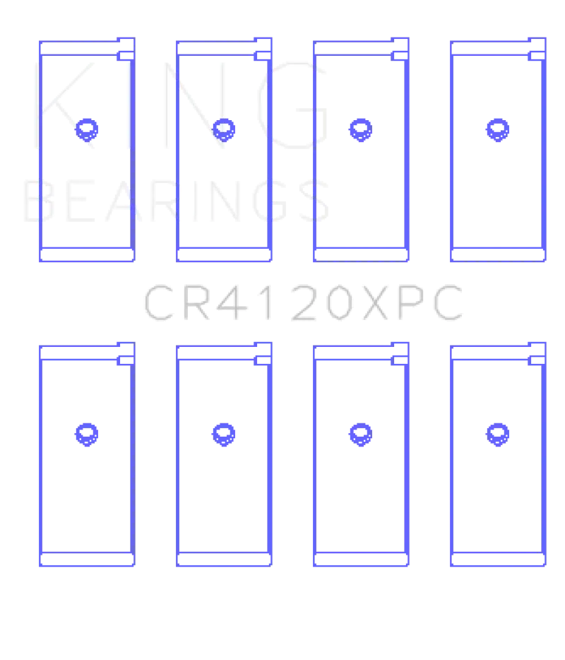 King Connecting Rod Bearing Set For Mitsubishi 4G63/4G64 – Compatible With Evo I–Iv, 0.25" Size 1