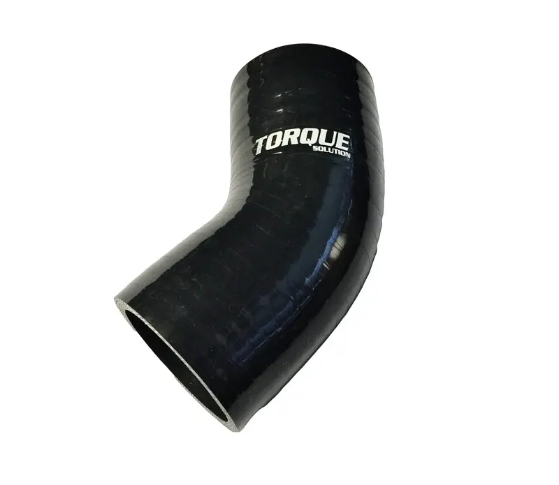 Torque Solution 2.5" Black 45° Silicone Elbow – Universal Fit 1