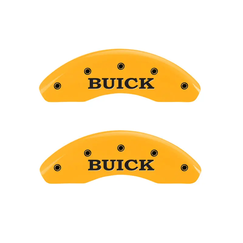 Mgp Engraved 4-Piston Caliper Covers – Front Yellow/Black Finish For 2017 Buick Cascada 1