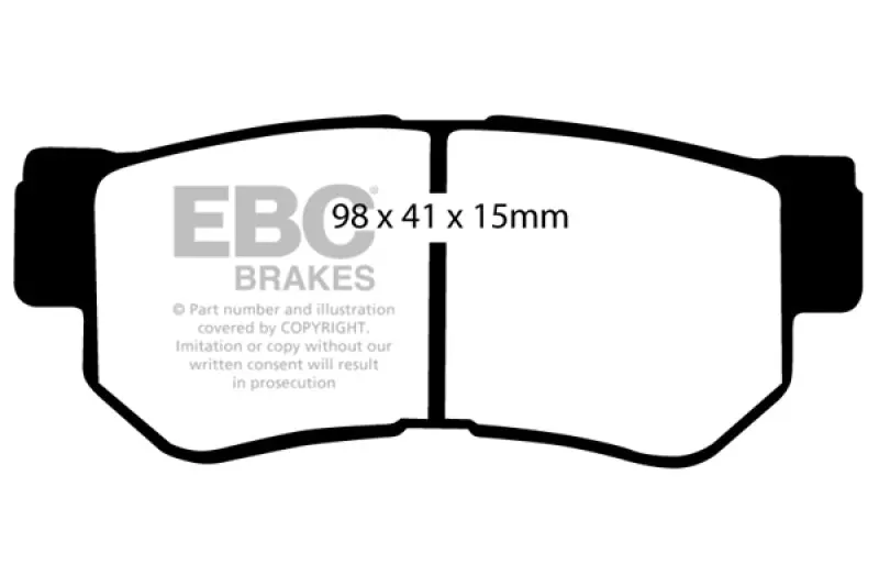 Ebc Ultimax2 Rear Brake Pads For 2008–2009 Hyundai Azera 3.3L V6 1