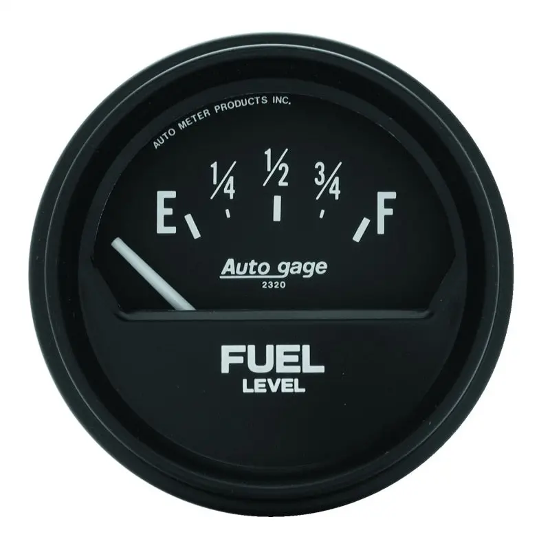 Autometer 2-5/8″ Electric Fuel Level Gauge – 73Ω To 10Ω Sender Range, Black Dial 1