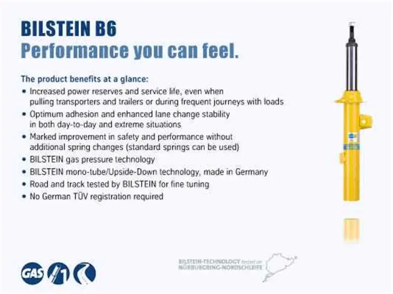 Bilstein B6 Front Left Twin-Tube Strut Assembly For 2015–2019 Kia Soul 1