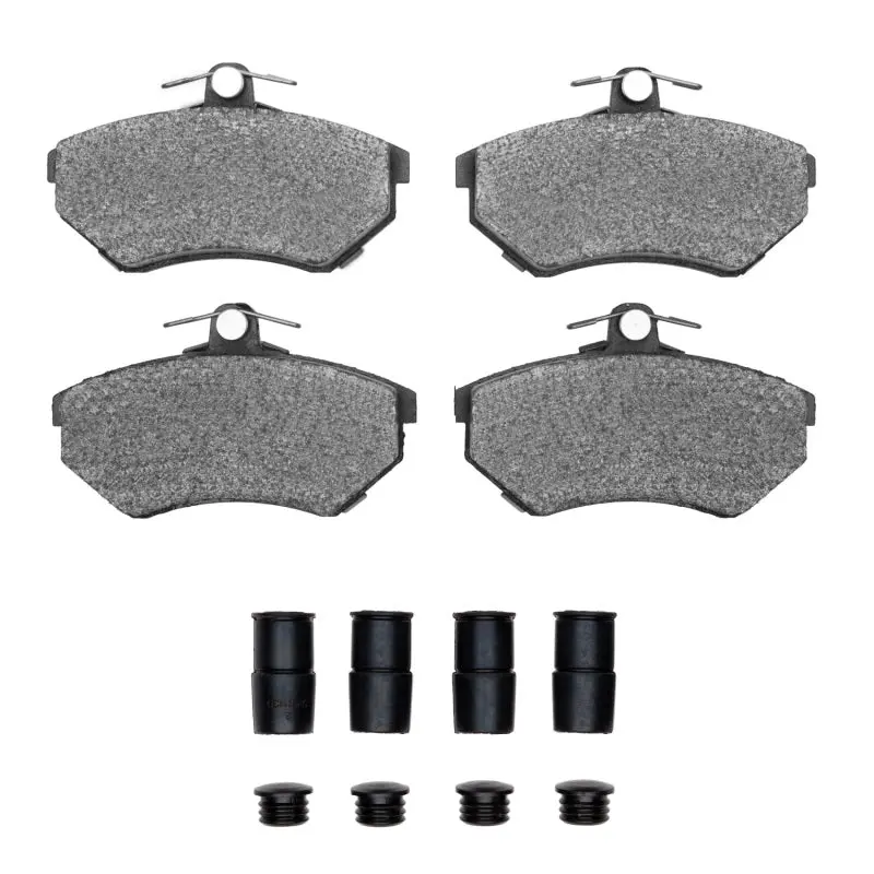 R1 Front Semi-Metallic Brake Pad & Hardware Kit For 1988–1992 Audi 90 1