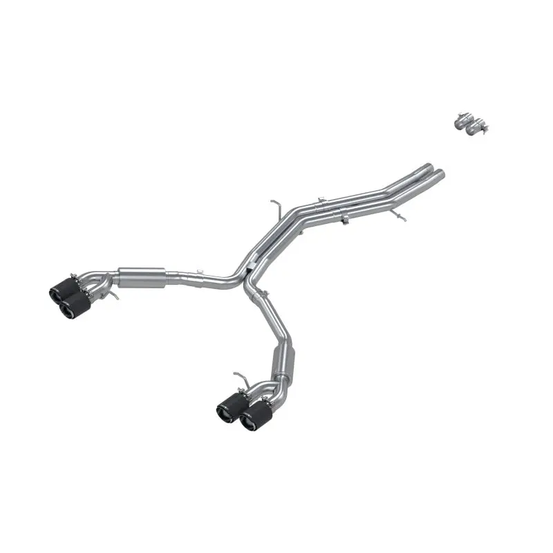 Mbrp Cat-Back Exhaust System For 2018–2021 Audi S5 Coupe & S4 Sedan – T304 Stainless Steel, 2.5In Diameter, Quad Tips With Carbon Fiber Accents 1