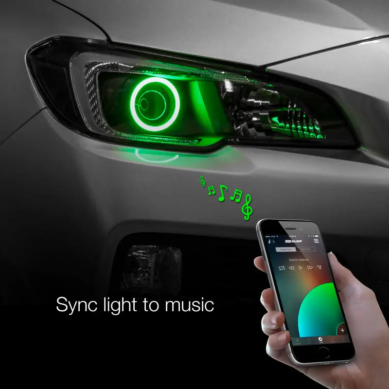Xk Glow 2X90Mm - Rgb Switchback Halo Million Color Xkchrome Smartphone App Controlled Kit 1