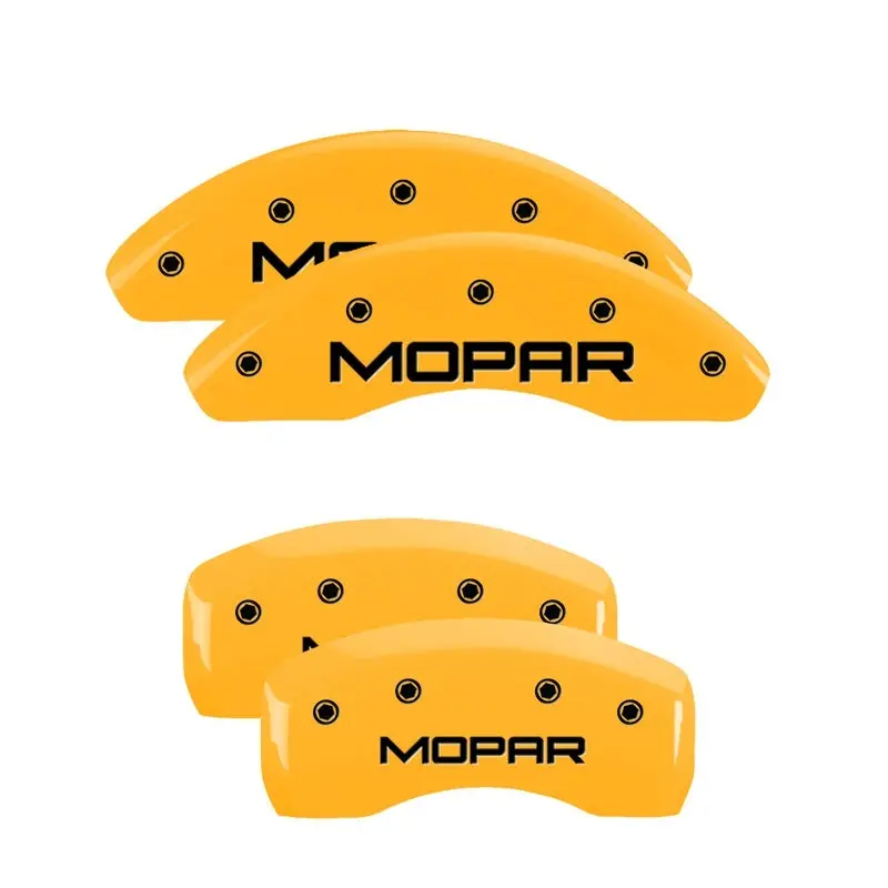 Mgp Engraved Mopar Caliper Covers – Front & Rear (Yellow/Black Finish) 1