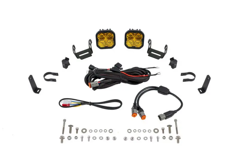Diode Dynamics Ss3 Pro Led Bumper Light Kit With 1.5" Roll Bar Mount — Yellow Combo (Pair) 1