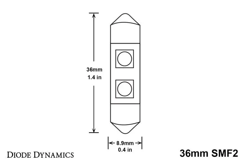Diode Dynamics Smf2 36Mm Led Bulb – Single, Blue Output 2