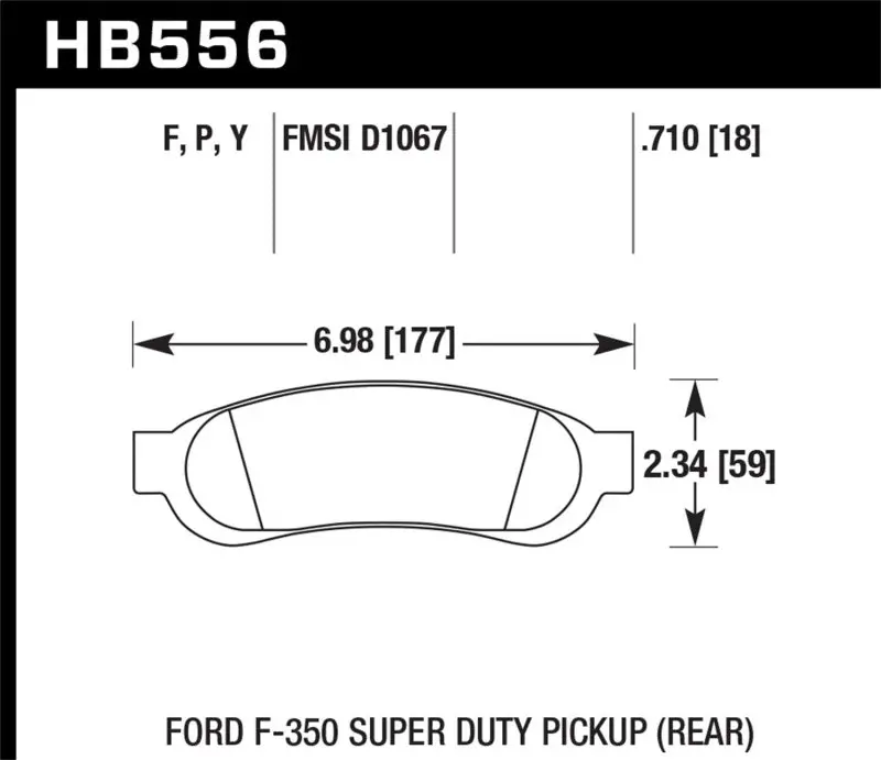 Hawk Lts High-Performance Street Brake Pads – Semi-Metallic Compound 1