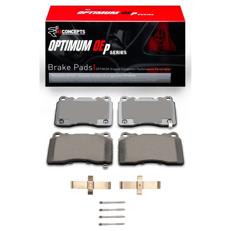 R1 Optimum Oe Front Brake Pad & Hardware Kit For 2004–2008 Acura Tl 1