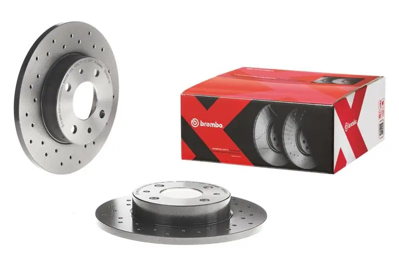 Brembo Rear Cross-Drilled & Uv-Coated Brake Rotors For Bmw 3 Series (2006–2013) 1
