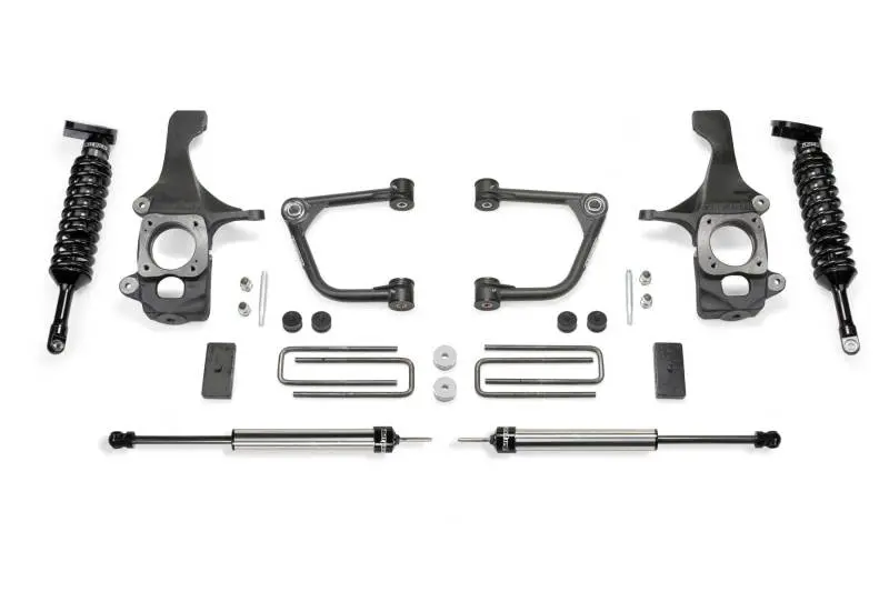 Fabtech 4-Inch Upper Control Arm Lift Kit For 2016–2021 Toyota Tundra – Includes Uniballs & Dual-Adjustable 2.5" Coilovers 1