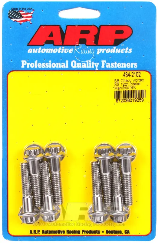 Arp Stainless Steel Intake Manifold Bolt Kit – 12-Point, Vortec-Specific, Small-Block Chevy 1
