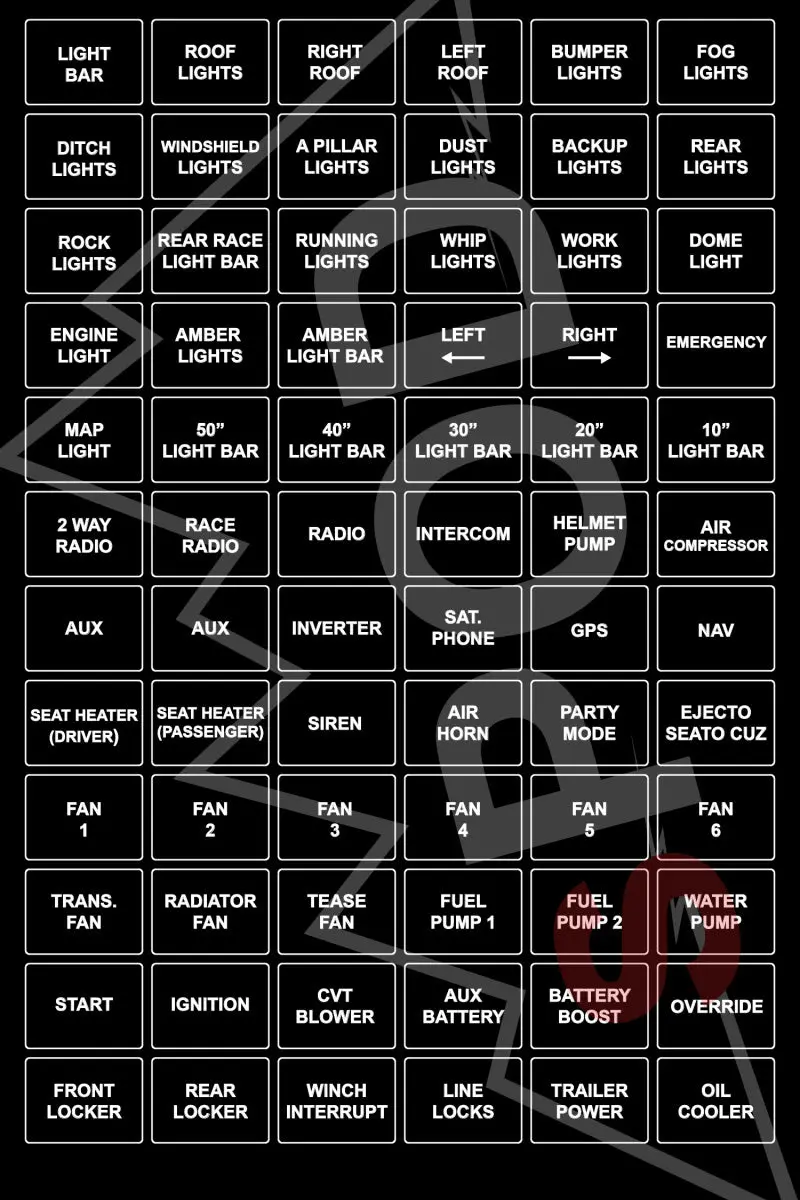 Spod Hd Race Utv Legends Horizontal Switch Panel 1