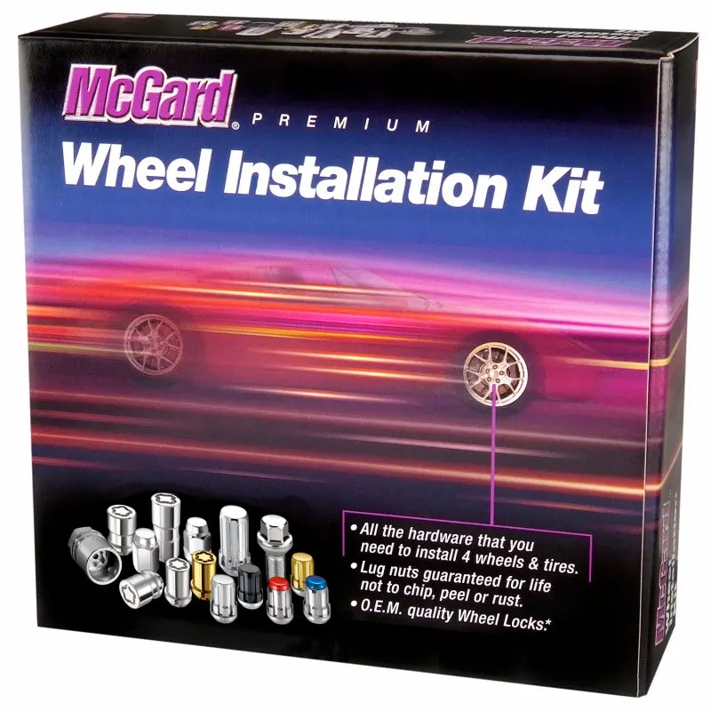 Mcgard 5-Lug Hex Security Wheel Lock Kit – Cone Seat, M12X1.5 Thread, 3/4" Hex, 1.45" Length – Black Anodized 1