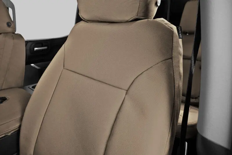 Covercraft Precisionfit Seat Covers – Front Row Tan Set For 2018–2024 Chevrolet Equinox & Gmc Terrain 1