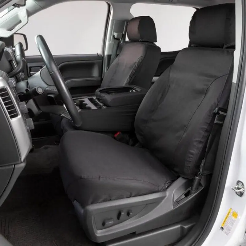 Covercraft Seatsaver Front Row Seat Covers For 2017–2018 Dodge Ram Pickup – Custom-Fit Polycotton, Charcoal 1