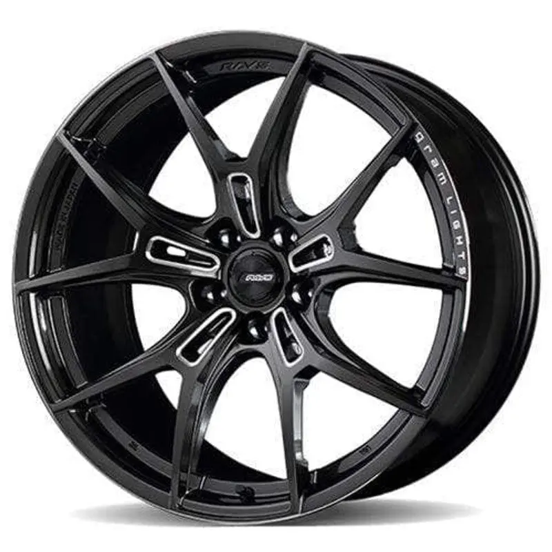 Gram Lights 57Fxz Forged Wheel — 18X9.5", +22Mm Offset, 5X114.3, Super Dark Gunmetal W/ Machined Rim 1