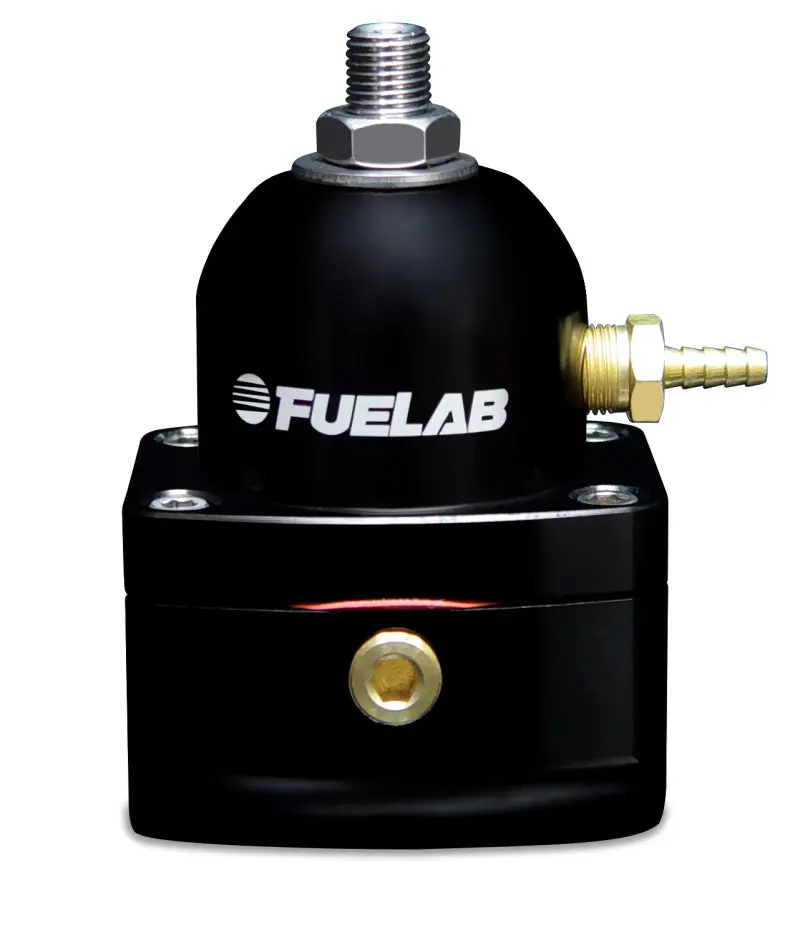 Fuelab Adjustable Fuel Pressure Regulator – 4–12 Psi, Dual -10An Inlets, Single -6An Return (Black) 1