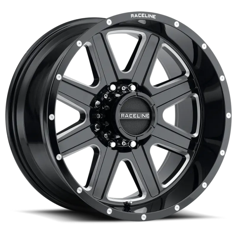 Raceline Hostage 20X10 Black & Milled Off-Road Wheel – 6X139.7 Bolt Pattern, -19Mm Offset, 106.1Mm Bore 1