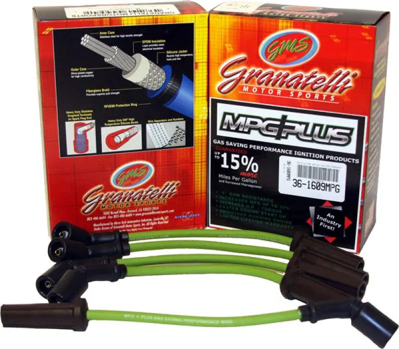 Granatelli Mpg Plus Ignition Wire Set For 1988–1990 Nissan 240Sx (Ca20E/Ka24E) – Low-Resistance, Emi-Shielded 1