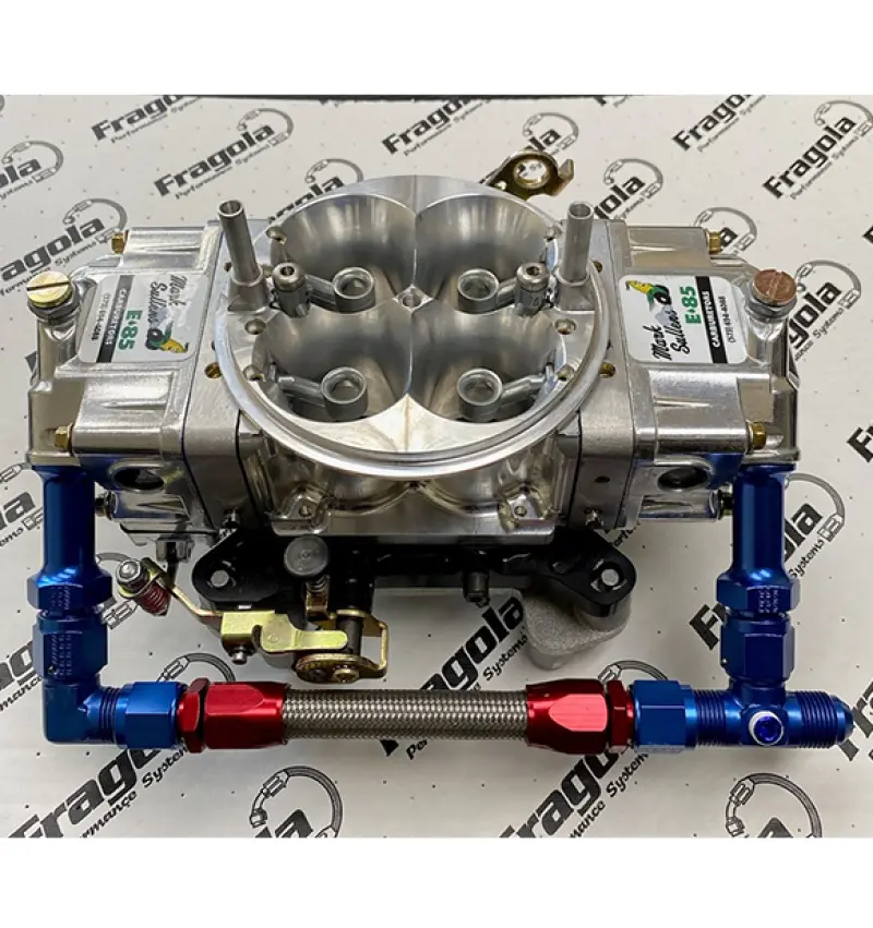 Fragola 9/16-24 Dual Inlet Demon -6An Fuel Line Kit Chrome 1