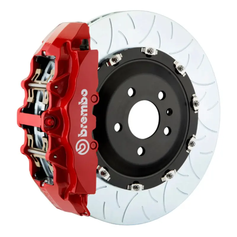 Brembo 03-09 Range Rover Front Gt Bbk 8 Piston Cast 380X34 2Pc Rotor Slotted Type-3-Red 1