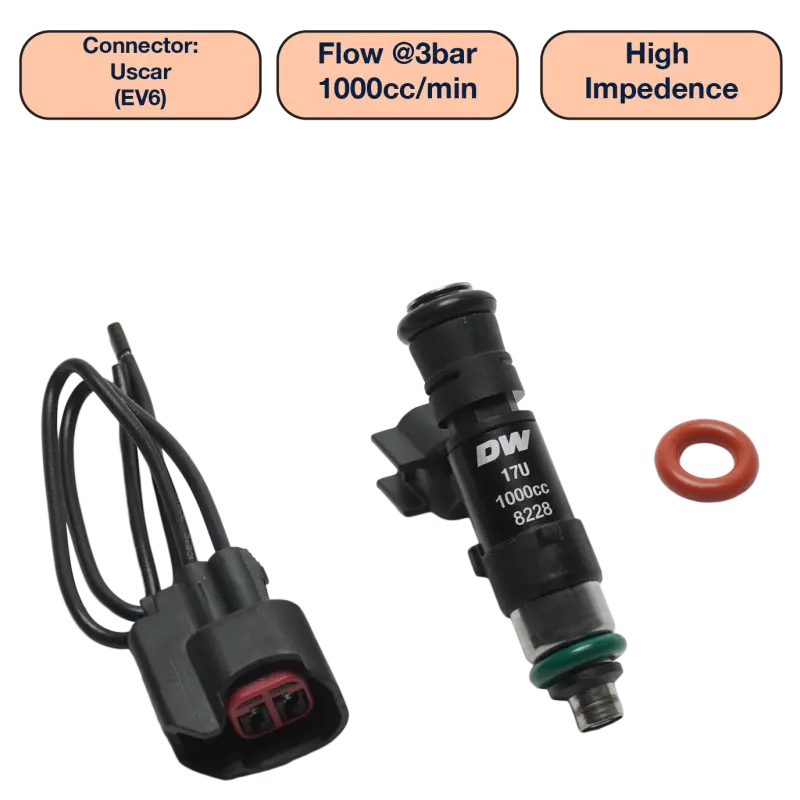 Deatschwerks 1000Cc Single Fuel Injector – 48Mm Length, 14Mm O-Ring Seals, Universal Fit 1