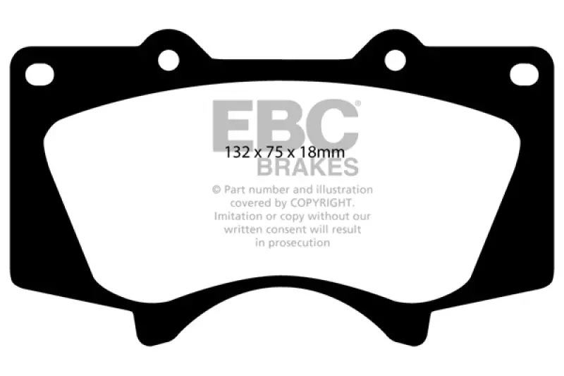 Ebc Ultimax2 Front Brake Pads For 2010+ Lexus Gx460 (4.6L V8) 2