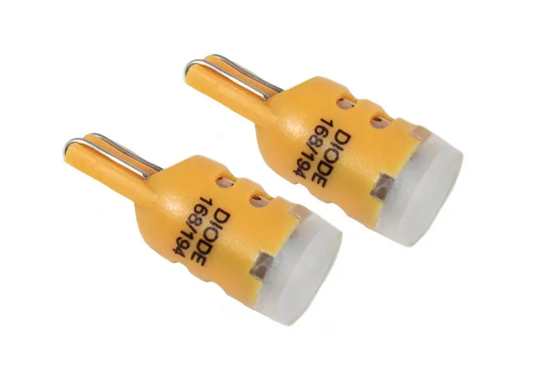 Diode Dynamics Hp5 Led Replacement Bulbs – Amber, Short Base, 194 Size (Pair) 1