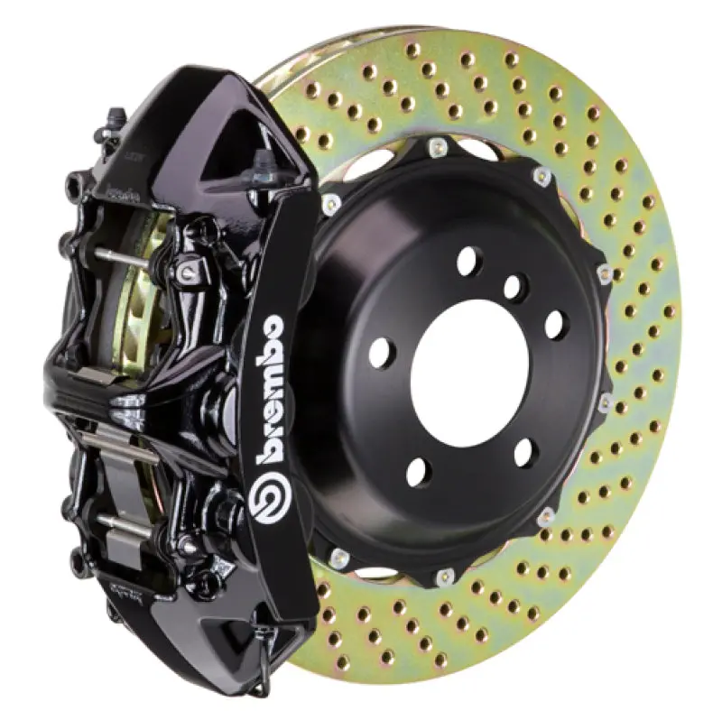 Brembo Gt Big Brake Kit For Audi A4 (2017+) And A5 (2018+) – Front, 6-Piston Calipers With 380X32Mm Drilled Two-Piece Rotors, Black Finish 1