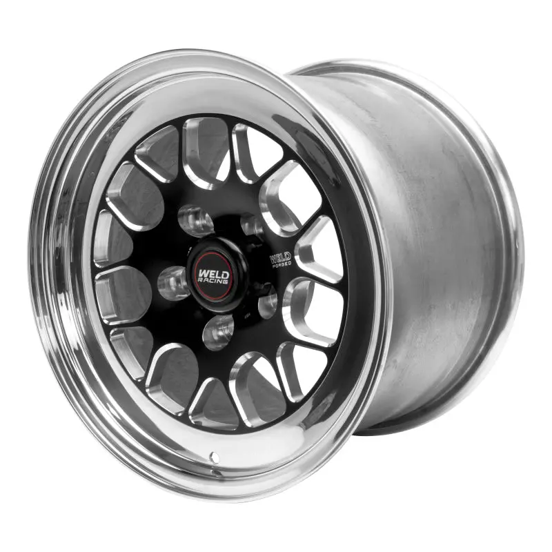 Weld S77 Black Alloy Wheel – 15X4 Inch, 5X4.5 Bolt Pattern, 1.5In Backspace, Medium-Pad Design (Non-Beadlock) 1
