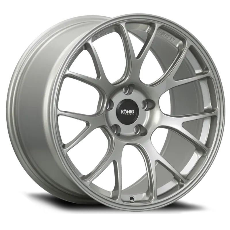 Konig Forged F1M Wheel – 18X10.5", Ash Silver Knurled Bead 1