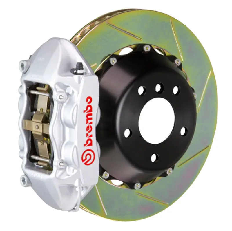 Brembo 03-09 Range Rover Rear Gt Bbk 4 Piston Cast 380X28 2Pc Rotor Slotted Type-1-Silver 1
